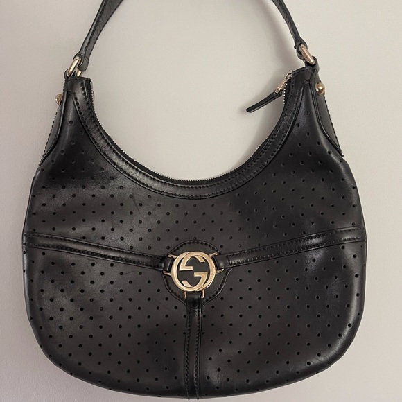 Gucci Black Leather Handbag - Picture 1 of 10